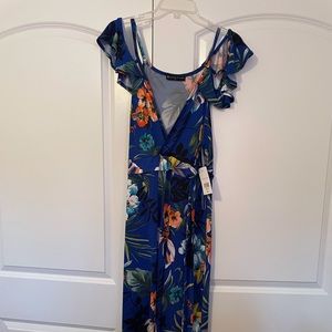 Tropical Blue Maxi Dress